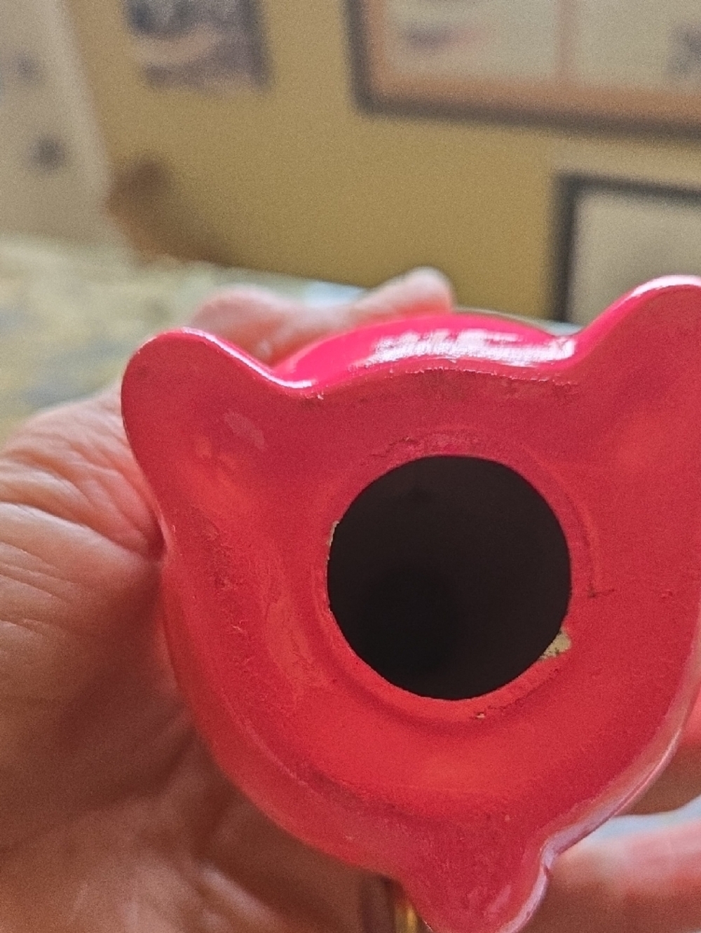 Glossy Pink Ceramic Bunny Figurine - Picture 6 of 7